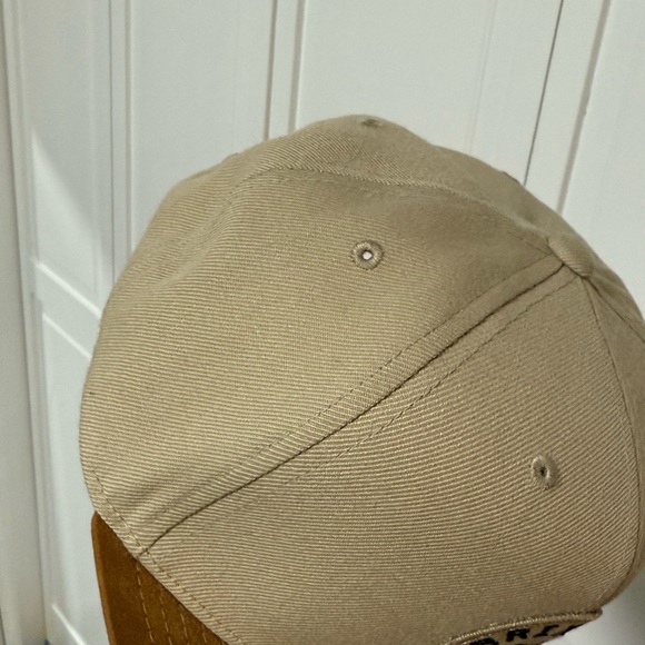 Brixton Cream and Brown Snapback Hat - Picture 5 of 6